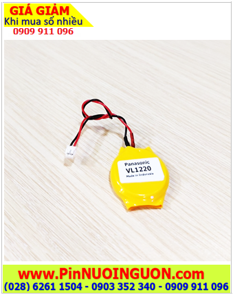 Pin CMOS VL1220, Pin nuôi nguồn CMOS lithium 3v Panasonic VL1220 (Pin sạc) /Zắc cắm